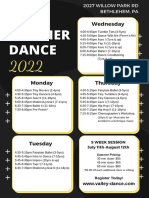 Summer 2022 Schedule