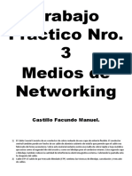 Trabajo Practico Nro. 3 Medios de Networking: Castillo Facundo Manuel