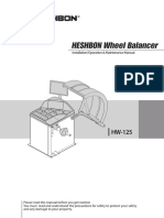 HESHBON Wheel Balancer: Installation/Operation & Maintenance Manual