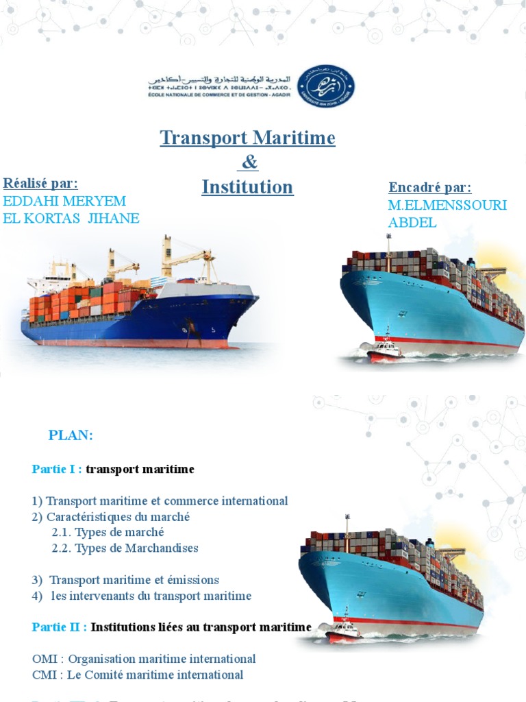 Transport Maritime Et Commerce International PDF Commerce 
