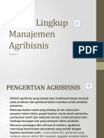 Ruang Lingkup Manajemen Agribisnis