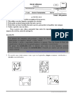 Prova PB Ciencias 3ano Manha 2bim MR Ms