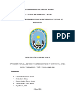 Segundo Avance - Econometria Ii - Monografia