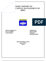 Project Report On Working Capital Management of Bhel
