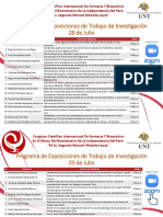 Programa de Exposiciones de Trabajo de Investigación