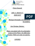 Mapa Conceptual Sobre Los Principales Avances de La Física y Los Diferentes Premios Nobel Asi Como Sus Aportes