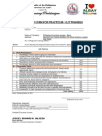 Evaluation Form For Practicum Ojt