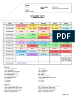 Horario de grupo 1o Secundaria Defensores de Anáhuac