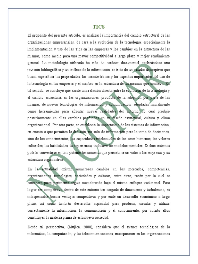 Las Tics | PDF | Tecnología de información y comunicaciones | Informática
