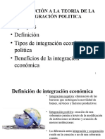 Introducción a la teoría de la integración política y económica