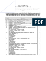 Class X Additional Homework On Life Processes