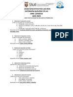 Cuestionario examen ubicación primaria PCEI Los Ríos