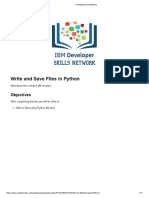 Write and Save Files in Python: Objectives