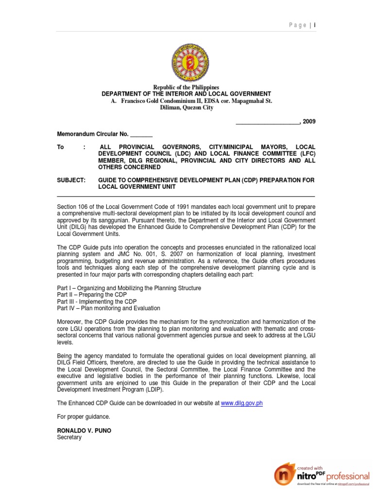 Cdp Guide Pdf Economic Development Infrastructure