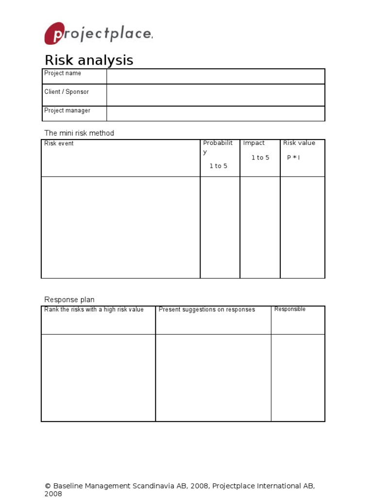 Mini Risk Analysis Method Guide | PDF | Business | Finance & Money ...