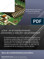 Mantenimiento Preventivo y Resolución de Problemas