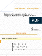 Sistemas de Ecuaciones - Cramer - Gauss