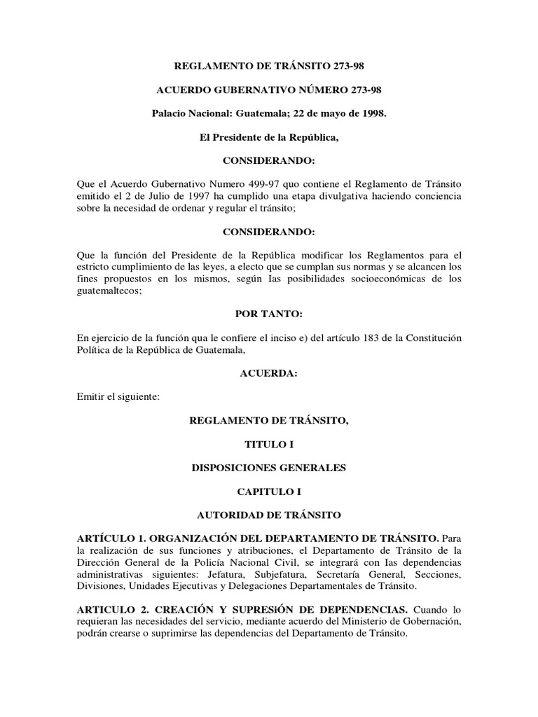 Reglamento De Transito Guatemala Pdf Licencia De Conducir Calle