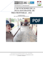 Manual de Funciones Residencia 2022. Days Francis Flores Pacaya. 