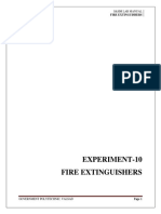 Experiment-10 Fire Extinguishers: S&HM Lab Manual