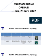 Laporan Operasi OKA 9 Urologi (Kamis, 23 Juni 2022)