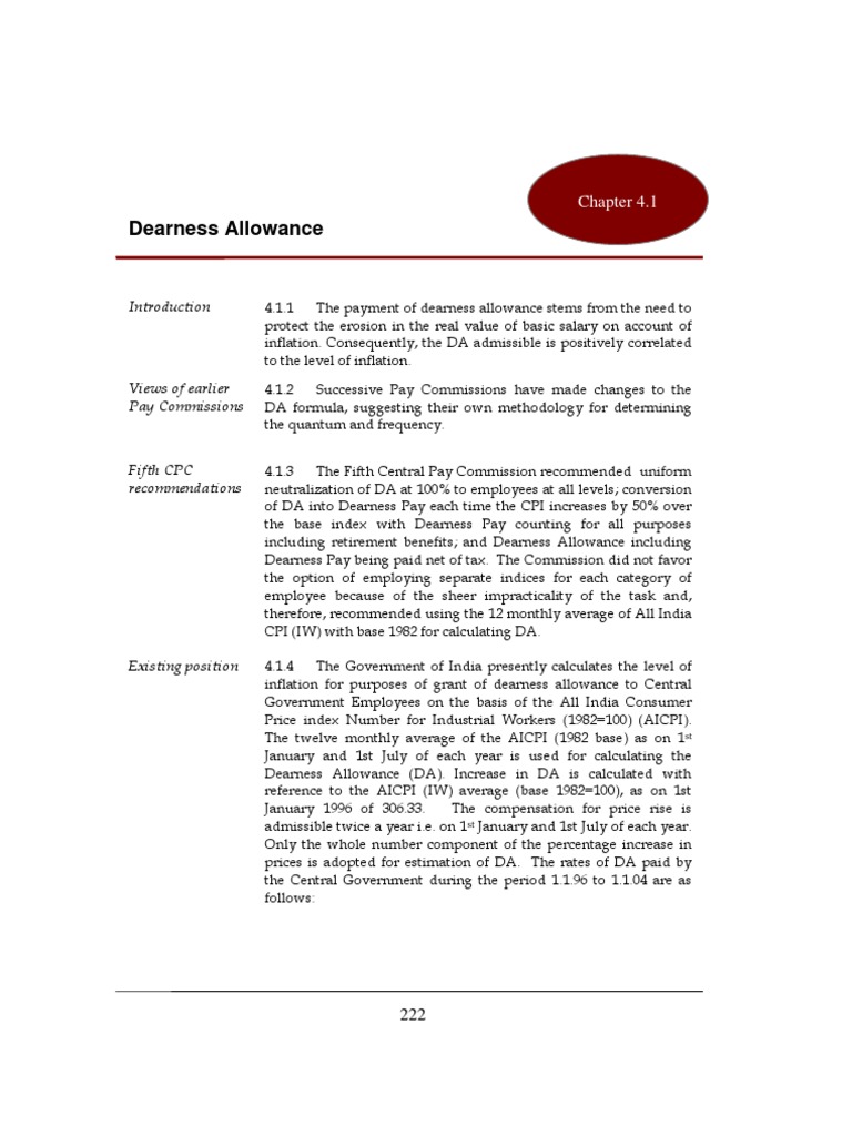SCPC Allowances | PDF