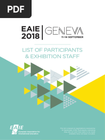 EAIE Geneva 2018 List of Participants
