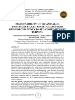 MACHINABILITY OF SiC AND AL2O3 PARTICLES FILLED SHORT GLASS FIBER REINFORCED EPOXY BASED COMPOSITES BY TURNING