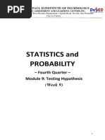 G11 - STATISTICS and PROBABILITY - WEEK 9