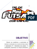 Organização de festival de futsal para crianças