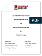 Digital Marketing Progress Report