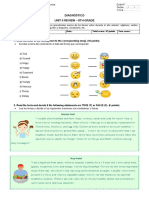 Diagnóstico Unit 0 Review - 8Th Grade: 1. Write The Letter of The Feeling Next To The Corresponding Emoji. (10 Points)