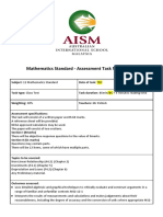 2022 Maths Standard Year 12 Assessment Notification