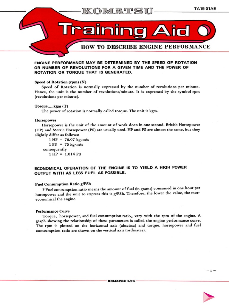 How To Describe Engine Performance PDF