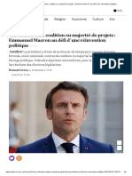Union nationale, coalition ou majorité de projets _ Emmanuel Macron au défi d’une réinvention politique