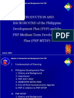 Introduction and BACKGROUND of The Philippine Development Plan (PDP) and The PNP Medium Term Development Plan (PNP MTDP)