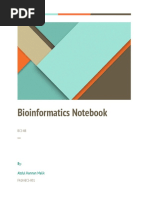 Bioinformatics Notebook: By: Abdul Hannan Malik