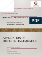 Cat-Iii: Topic - Application of Differential Equation