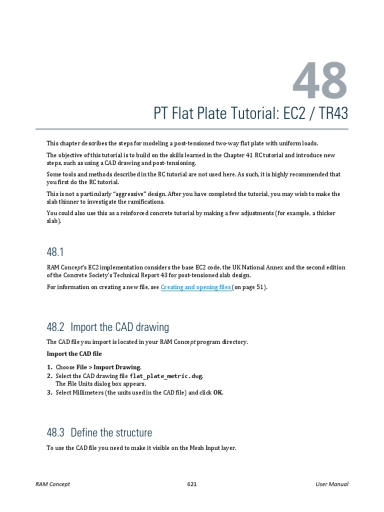 Post-Tensioned Flat Plate Modeling Guide | PDF | Prestressed Concrete ...