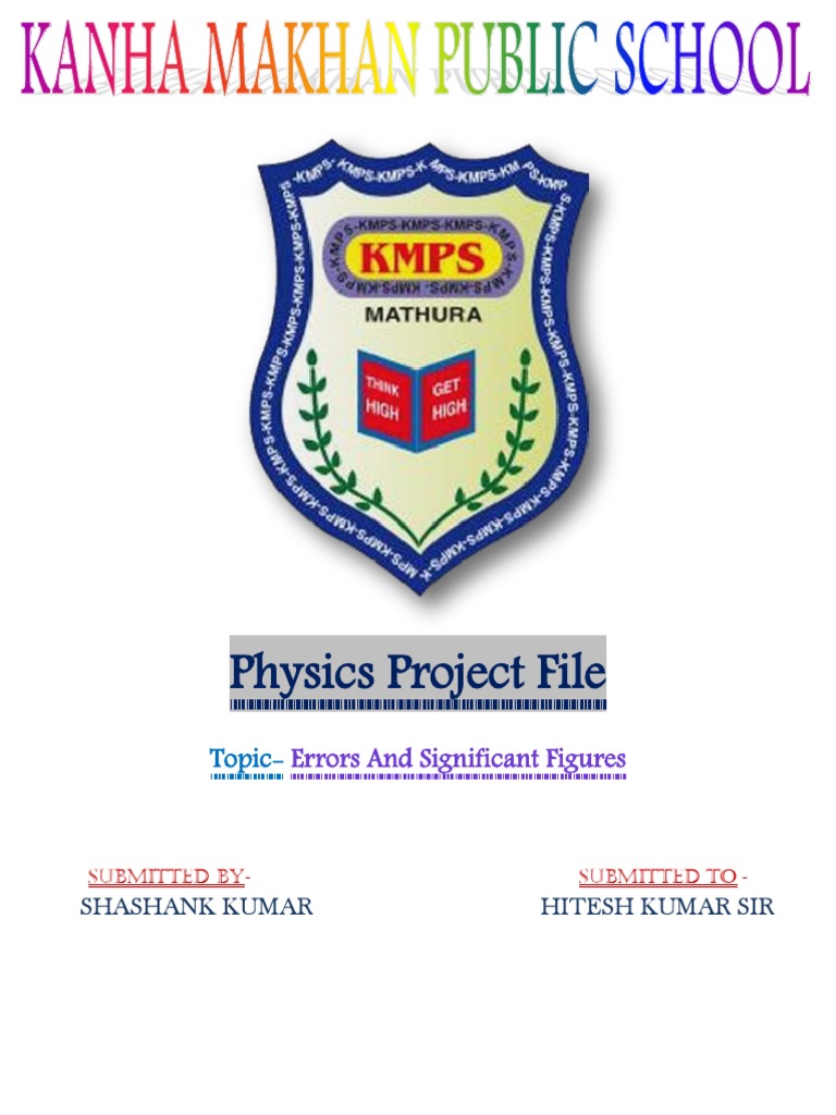 Physics Project File | PDF | Significant Figures | Accuracy And Precision