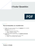 Scalar and Vector Quantities