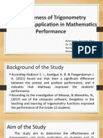 Effectiveness of Trigonometry Unit Circle Application in Mathematics Performance