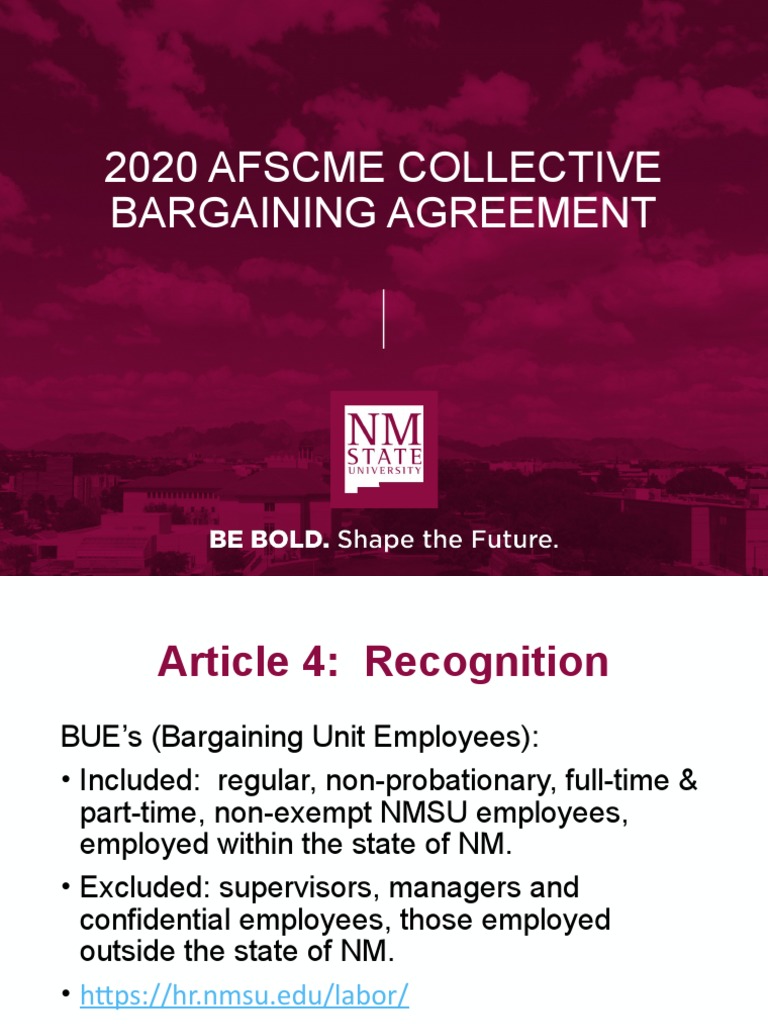 2020 AFSCME Collective Bargaining Agreement PDF Overtime Employment