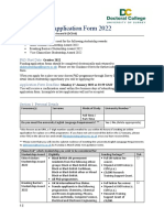 Doctoral College Studentship Award 6 - Application Form 2022