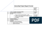 NGO Internship Project Report Format: S.No. Particulars Tentative Pages