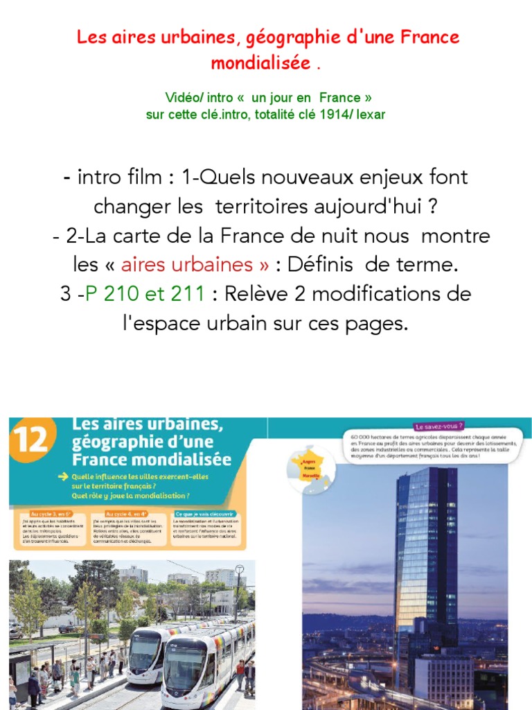 Quelle Influence Les Villes Exercent elles Sur Le Territoire Schéma Etude de Cas Corrigée Aires Urbaines 2021 | PDF | Banlieue | Lyon