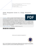 Quality Management System Is A Change Management Process