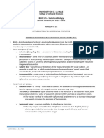 BBIO105 Statistics Handouts Module 5A (Introduction To Inferential Statistics & Estimation)