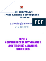 Teaching Multiplication Concepts and Strategies KBSR Mathematics