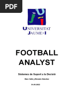 Football Analyst: Sistemes de Suport A La Decisió